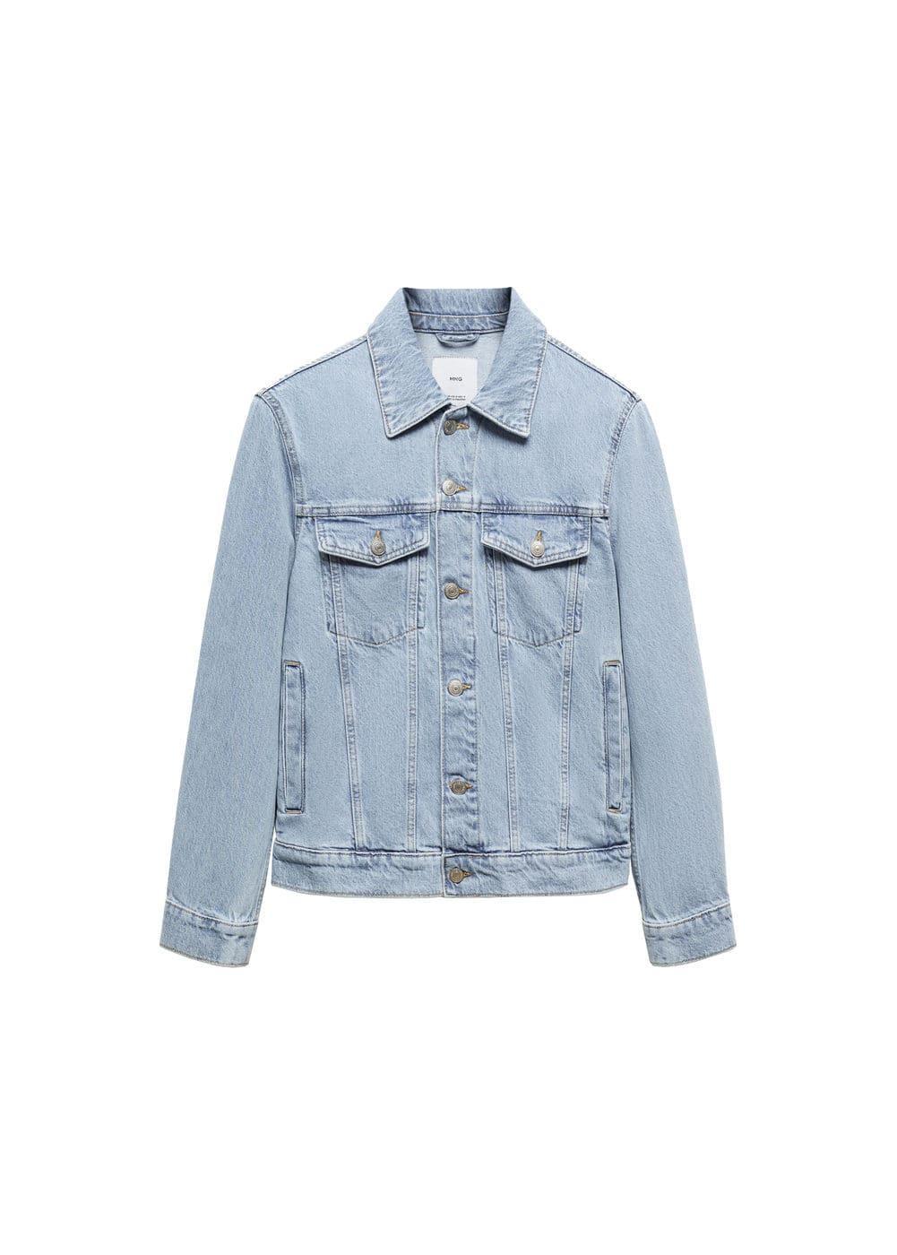 MANGO MAN - Pocketed denim jacket light blueMen Product Image