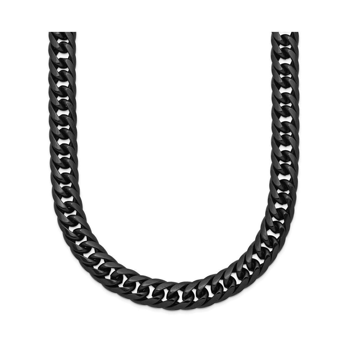 Chisel Polished Black Ip-plated Double Curb Chain Necklace Product Image