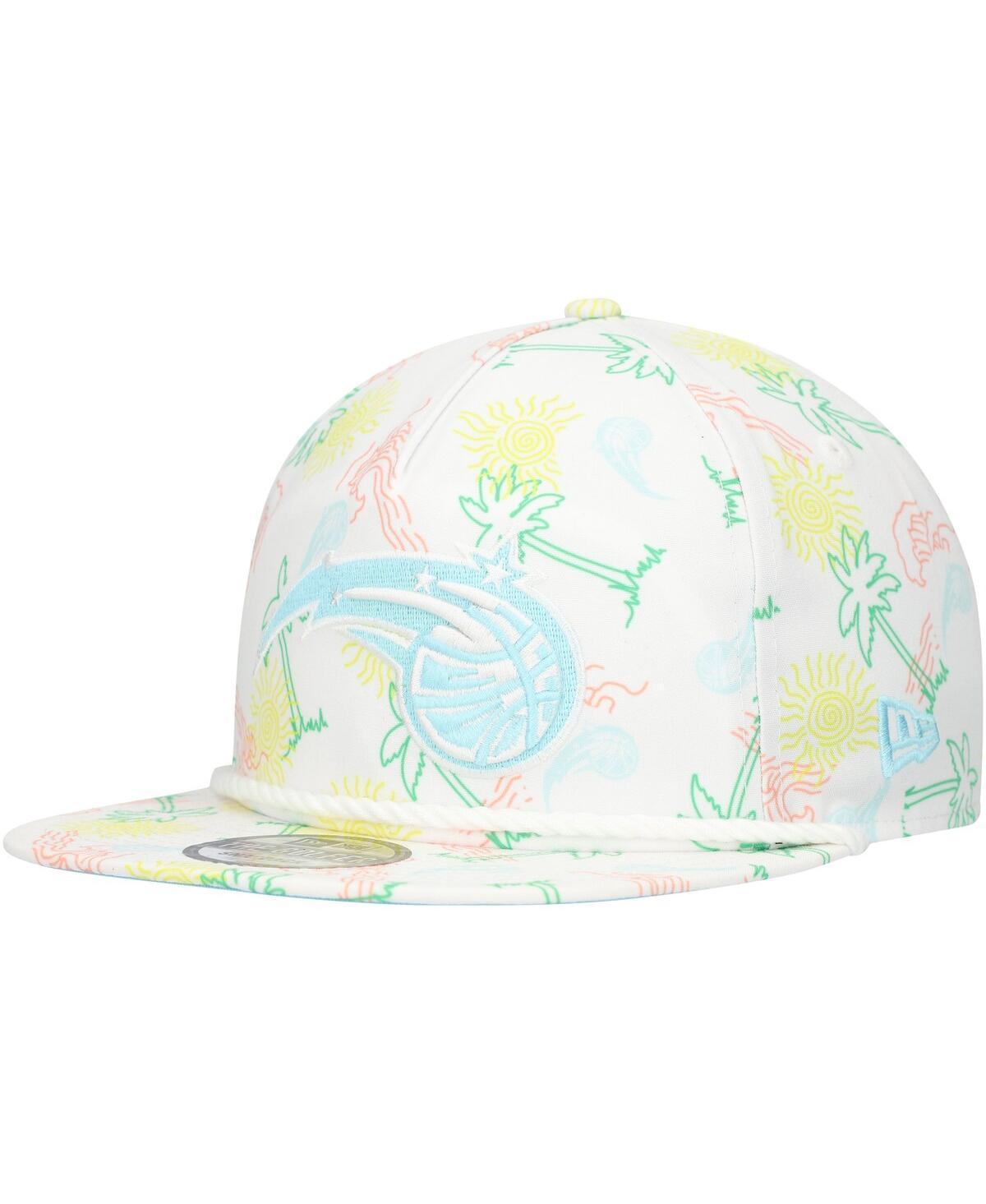 New Era Mens White Orlando Magic Palm Trees and Waves Golfer Adjustable Hat Product Image