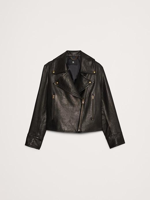 Enola Leather Moto Jacket Product Image