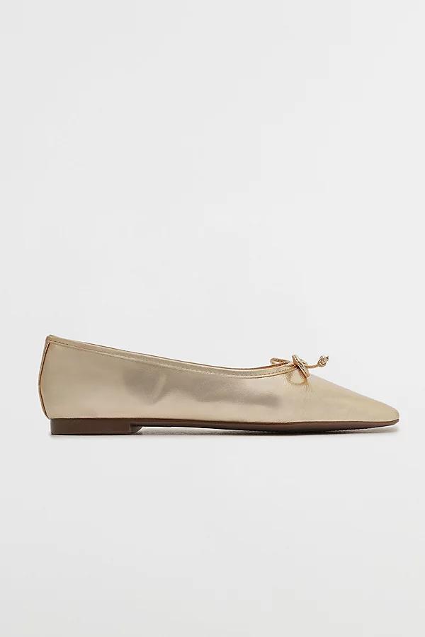 Womens Arissa Metallic Leather Flats Product Image