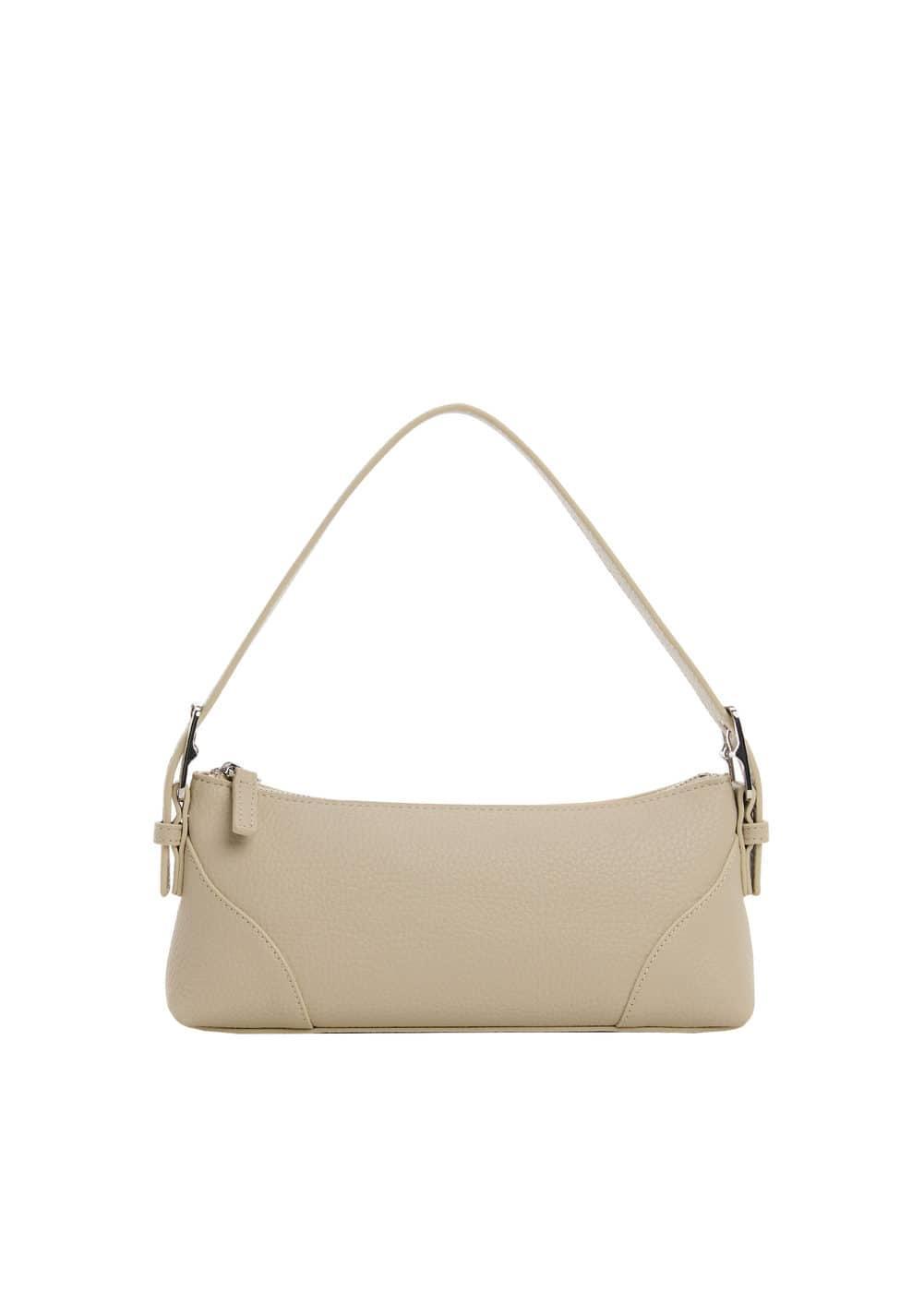 Mango Womens Buckle Detail Shoulder Bag - Light Product Image