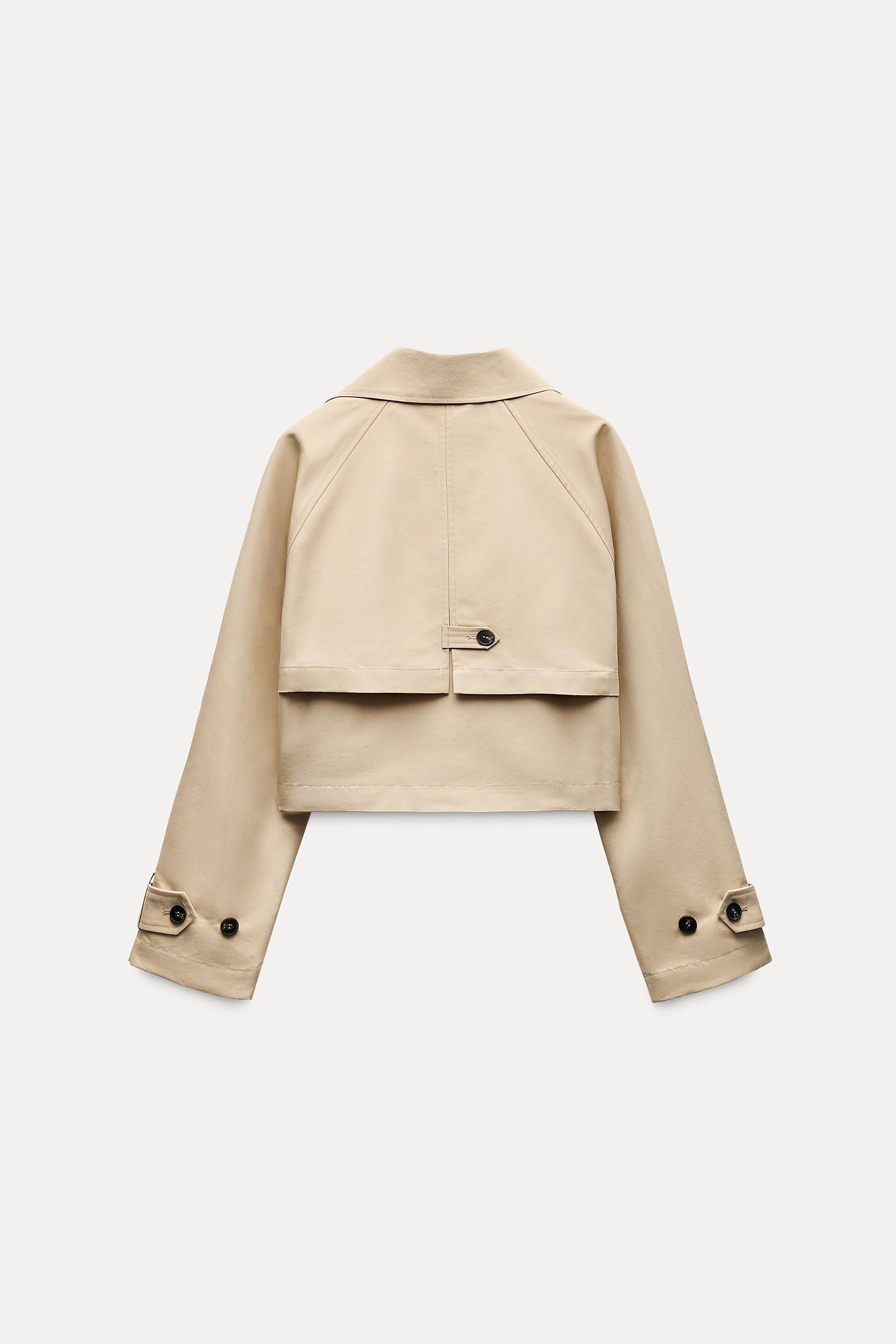 SHORT DOUBLE-BREASTED TRENCH COAT Product Image