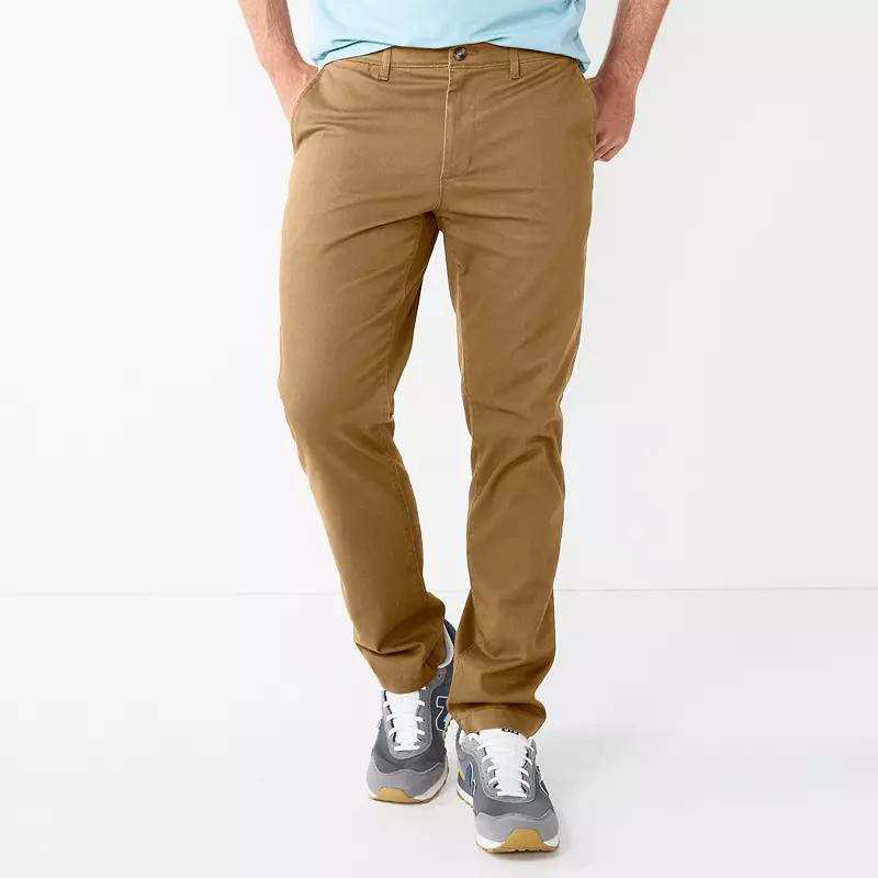 Mens Sonoma Goods For Life Flexwear Slim-Fit Chinos Light Green Product Image