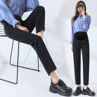 Maternity High Waist Plain Cropped Tapered Pants (Various Designs) Product Image