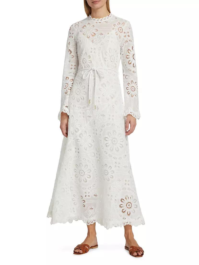 Ottie Lace Embroidered Maxi Dress Product Image