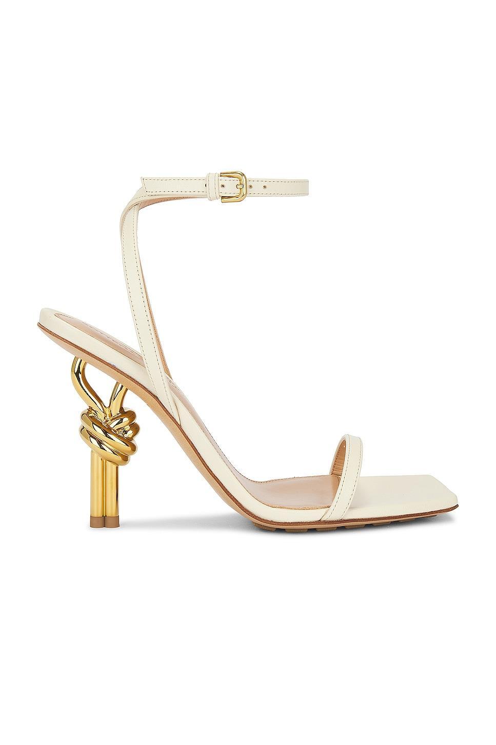 Bottega Veneta Knot Sandal in Cream Product Image