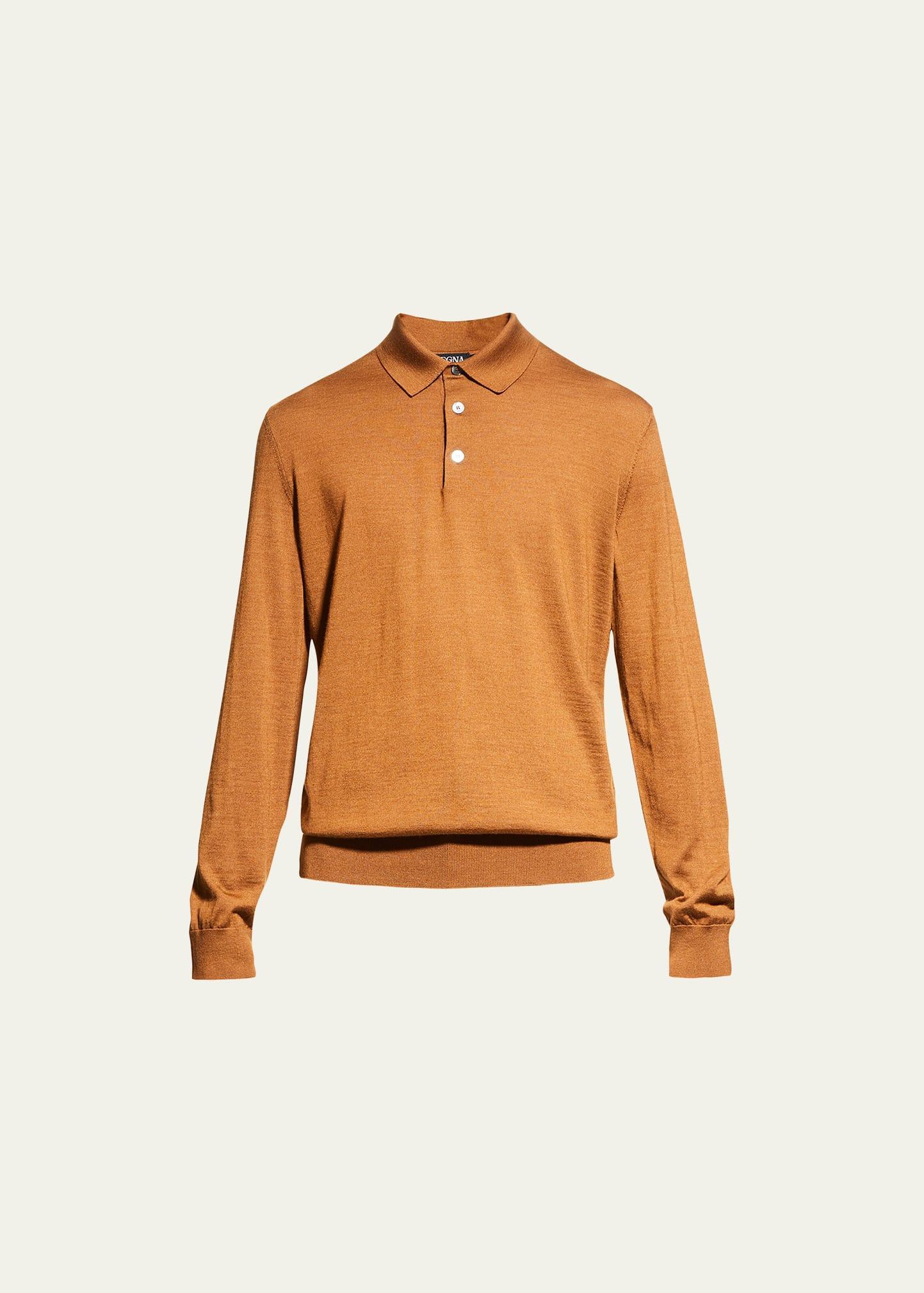 Mens Cashmere-Silk Polo Shirt Product Image