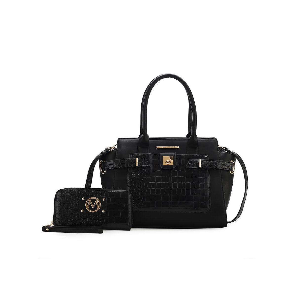 Mkf Collection Isla Crocodile Embossed Women s Satchel Bag with wallet by Mia K Product Image