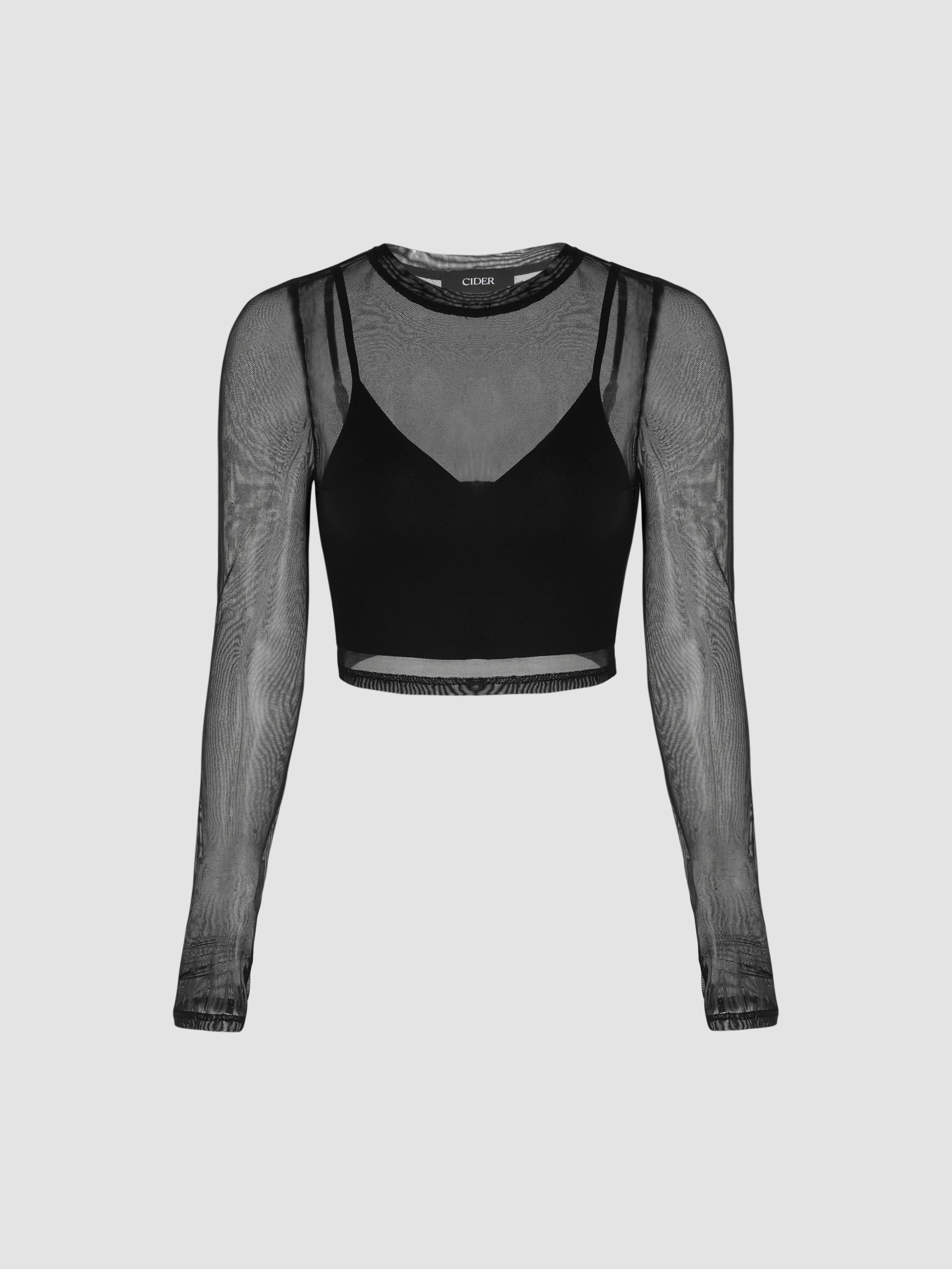 Sheer Long Sleeve Top & Tank Top product image