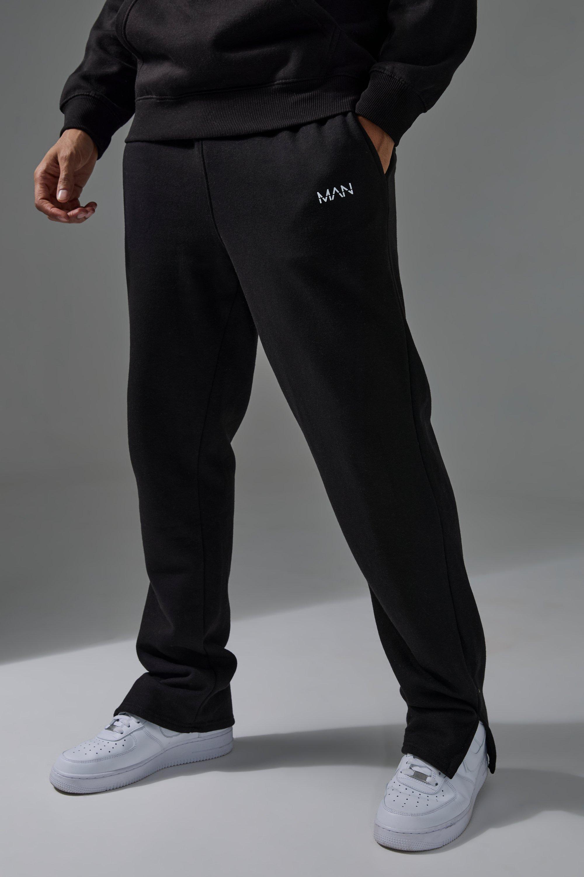 Split Hem Regular style Sweatpants | boohooMAN USA Product Image