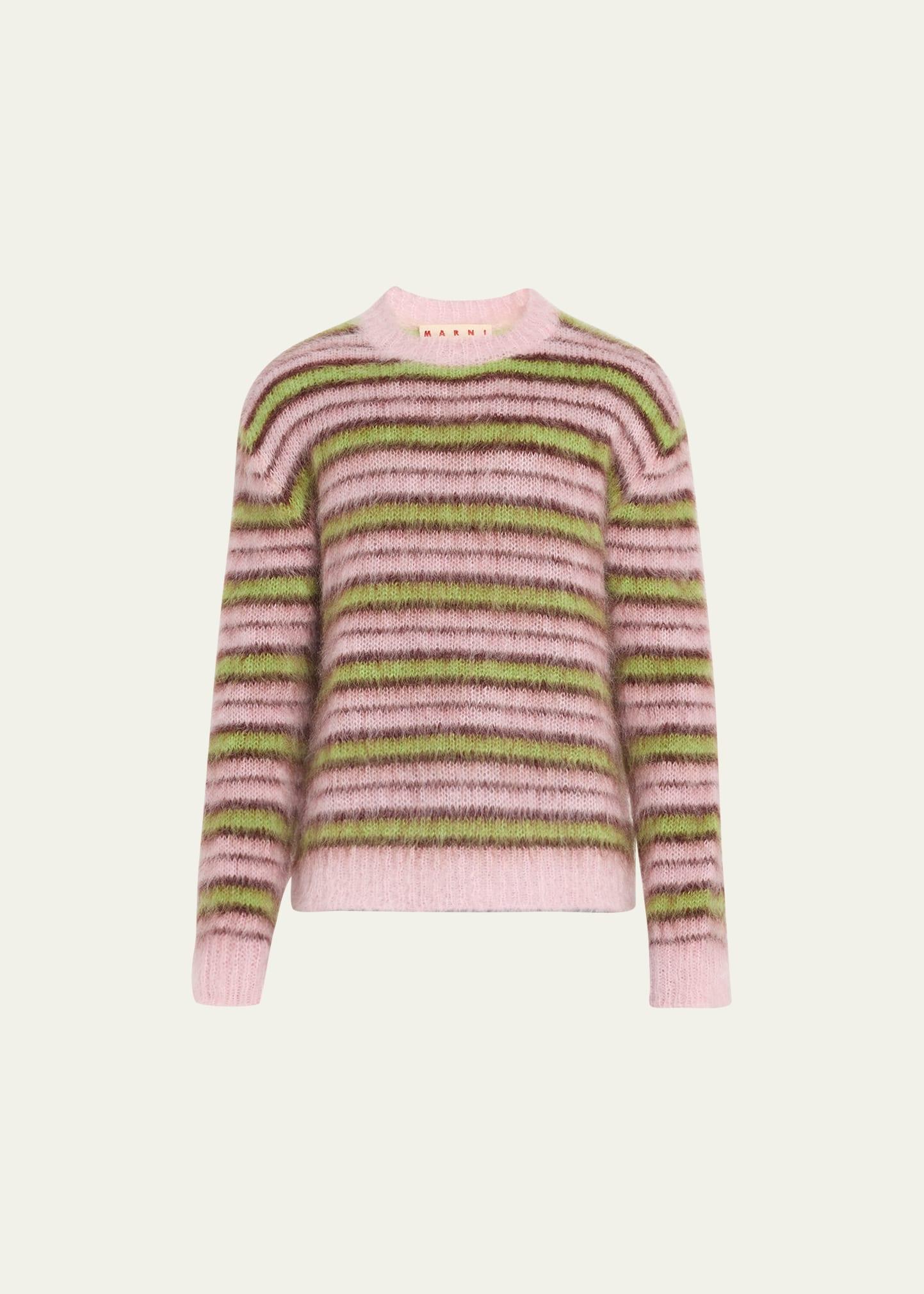 Mens Striped Mohair Sweater Product Image