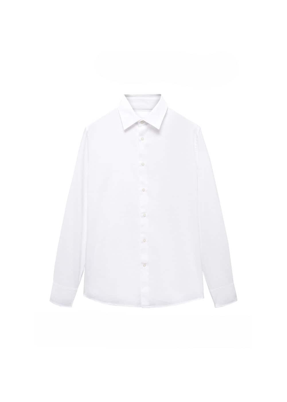 MANGO MAN - Slim-fit cotton structured shirt whiteMen Product Image