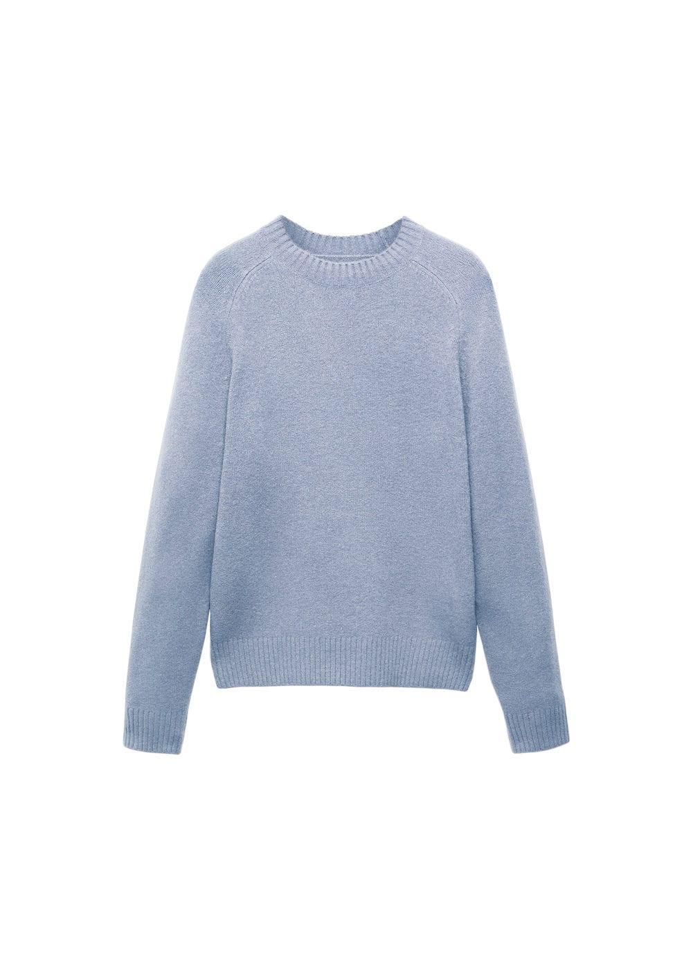 MANGO MAN - Knitted sweater with ribbed details sky blueMen Product Image