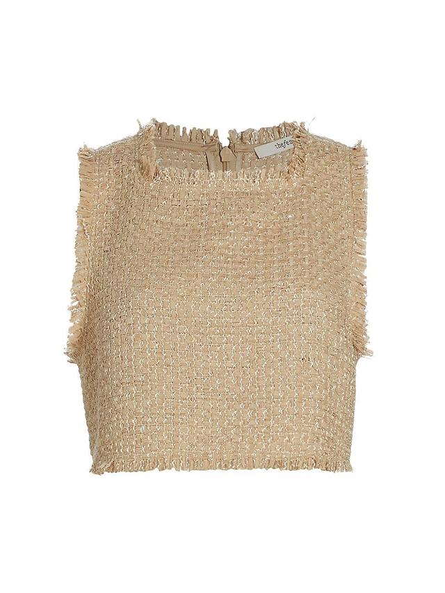 Womens Tyla Tweed Crop Top Product Image