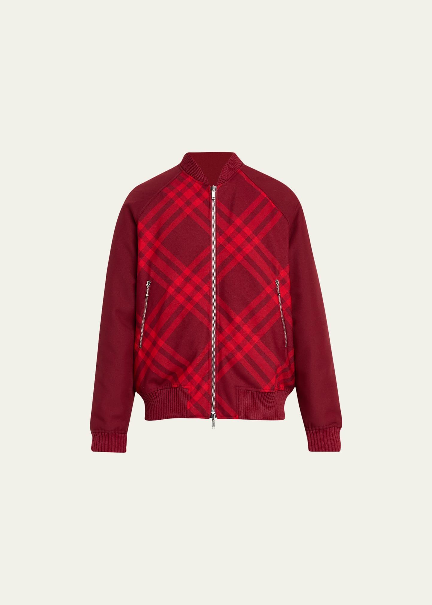 burberry Check Reversible Bomber Jacket Product Image