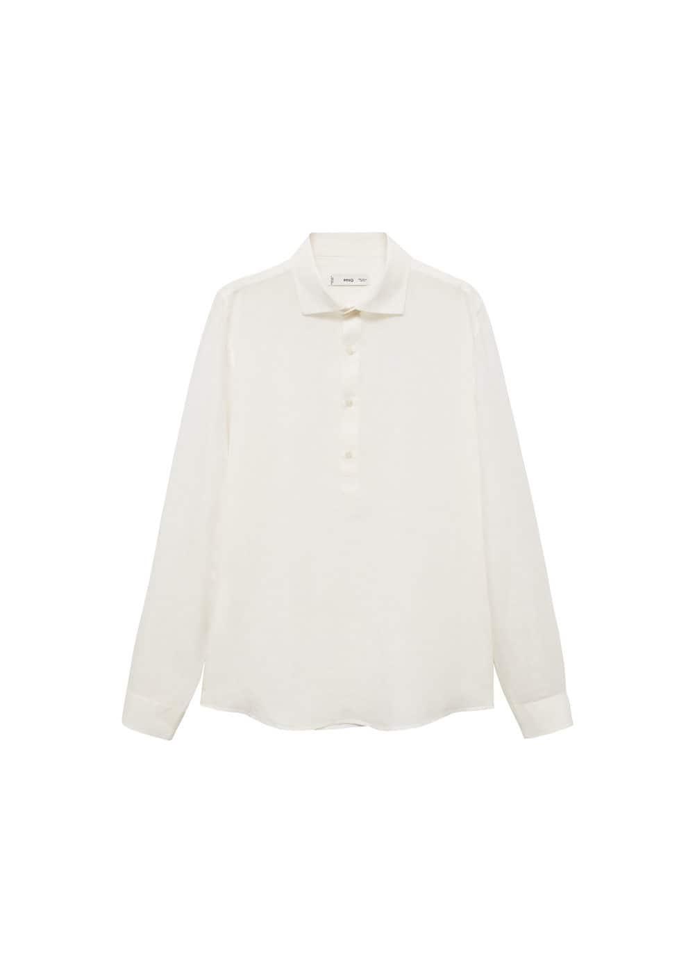 MANGO MAN - Relaxed fit tencel linen shirt off whiteMen Product Image