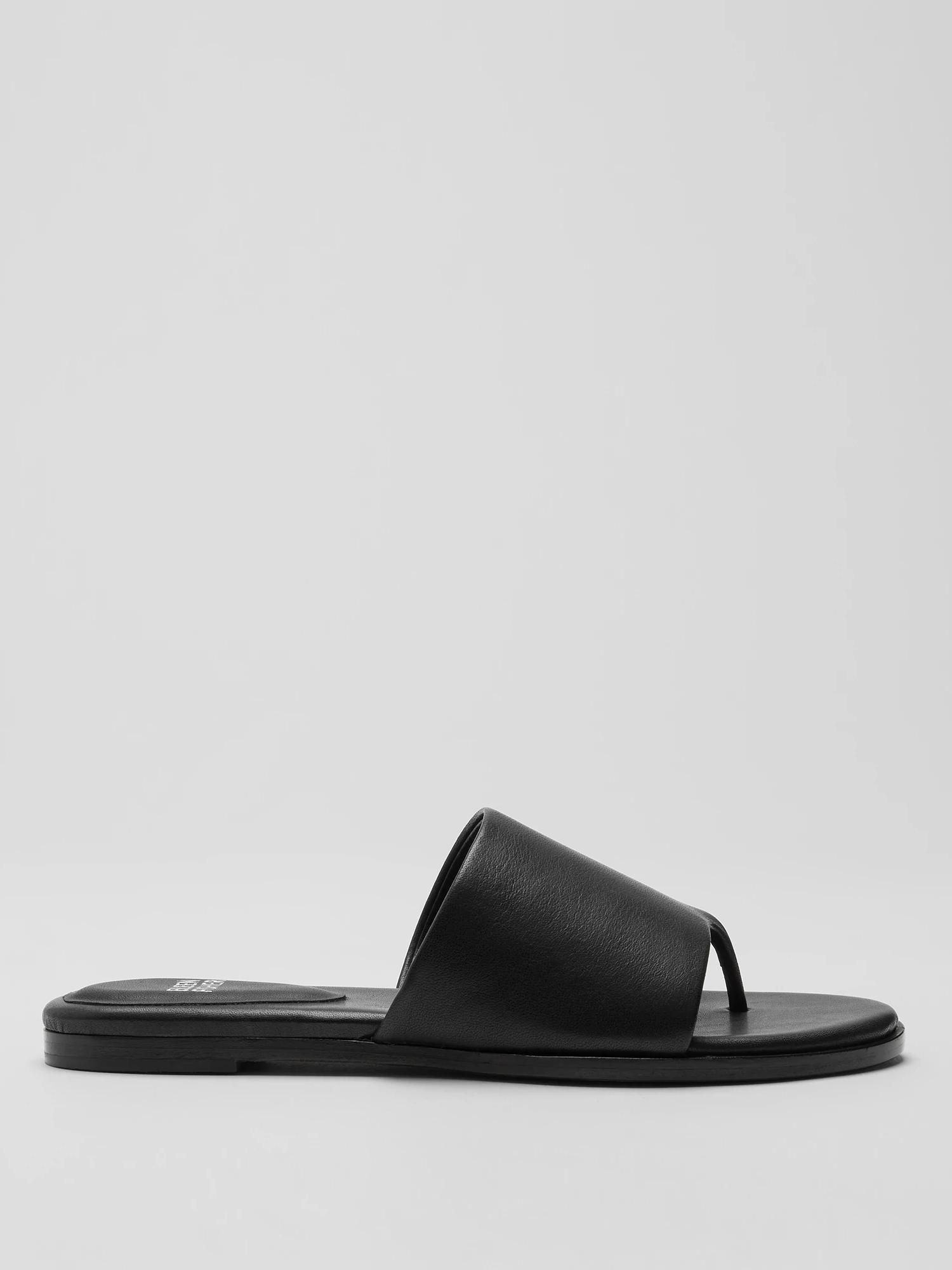 EILEEN FISHER Edge Leather Slide Sandalfemale Product Image