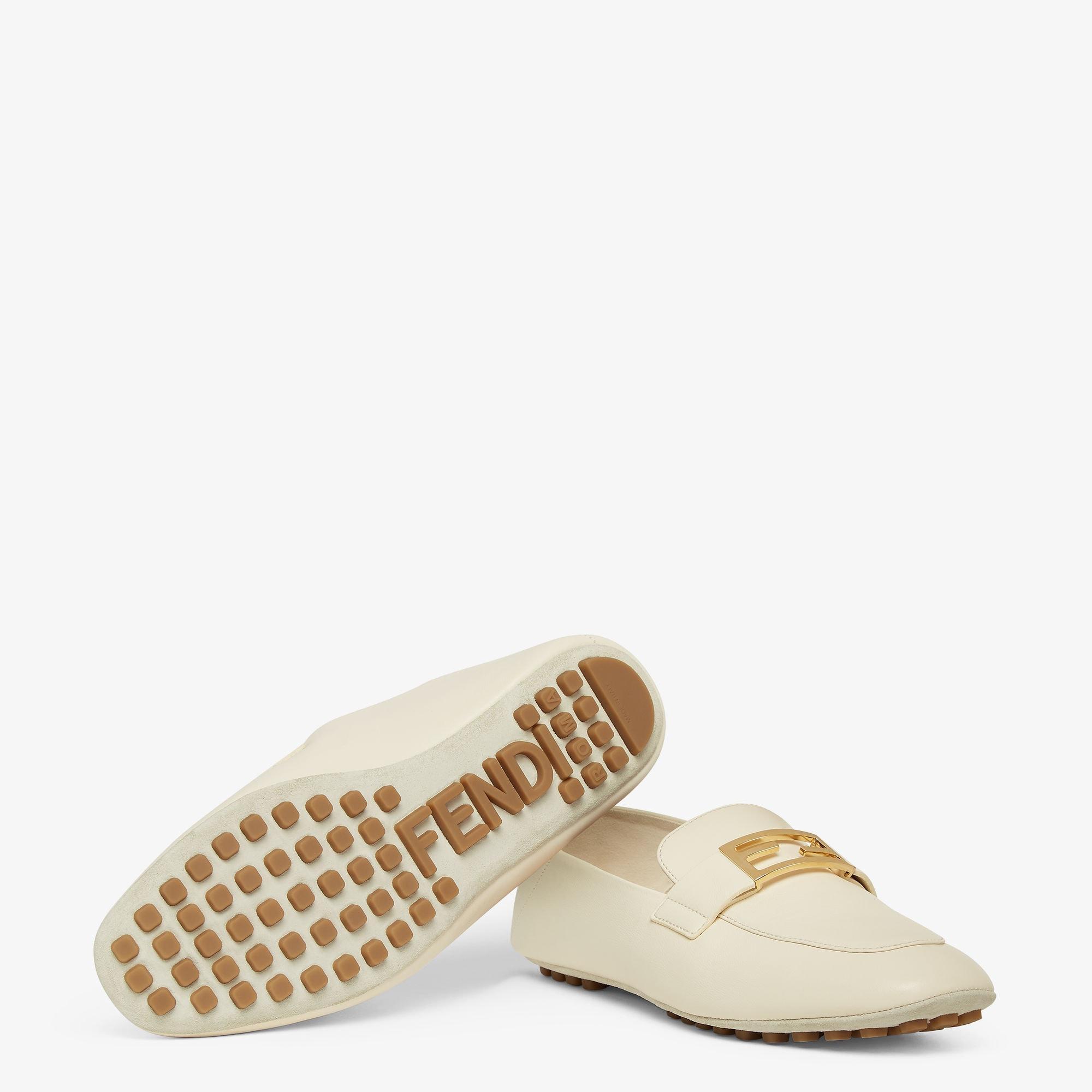 BaguetteWhite leather loafers Product Image