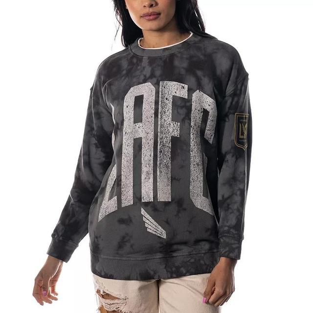 Womens The Wild Collective Black LAFC Double Collar Pullover Sweatshirt Product Image