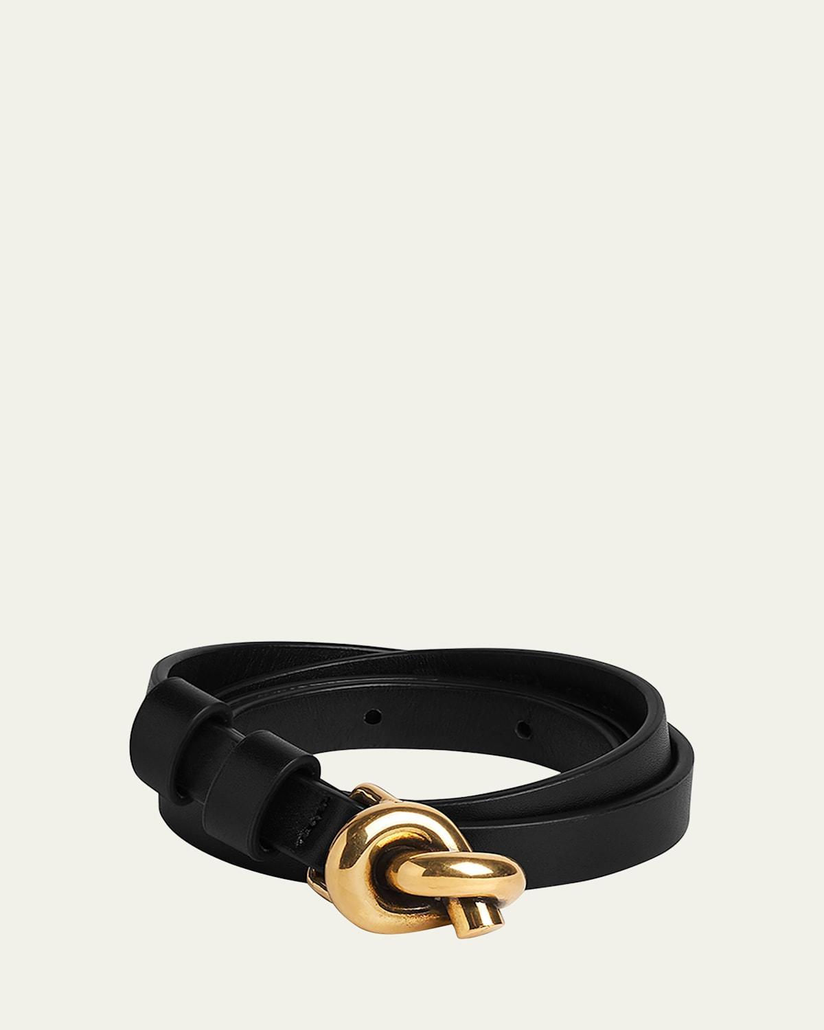 Knot Buckle Leather Belt Product Image