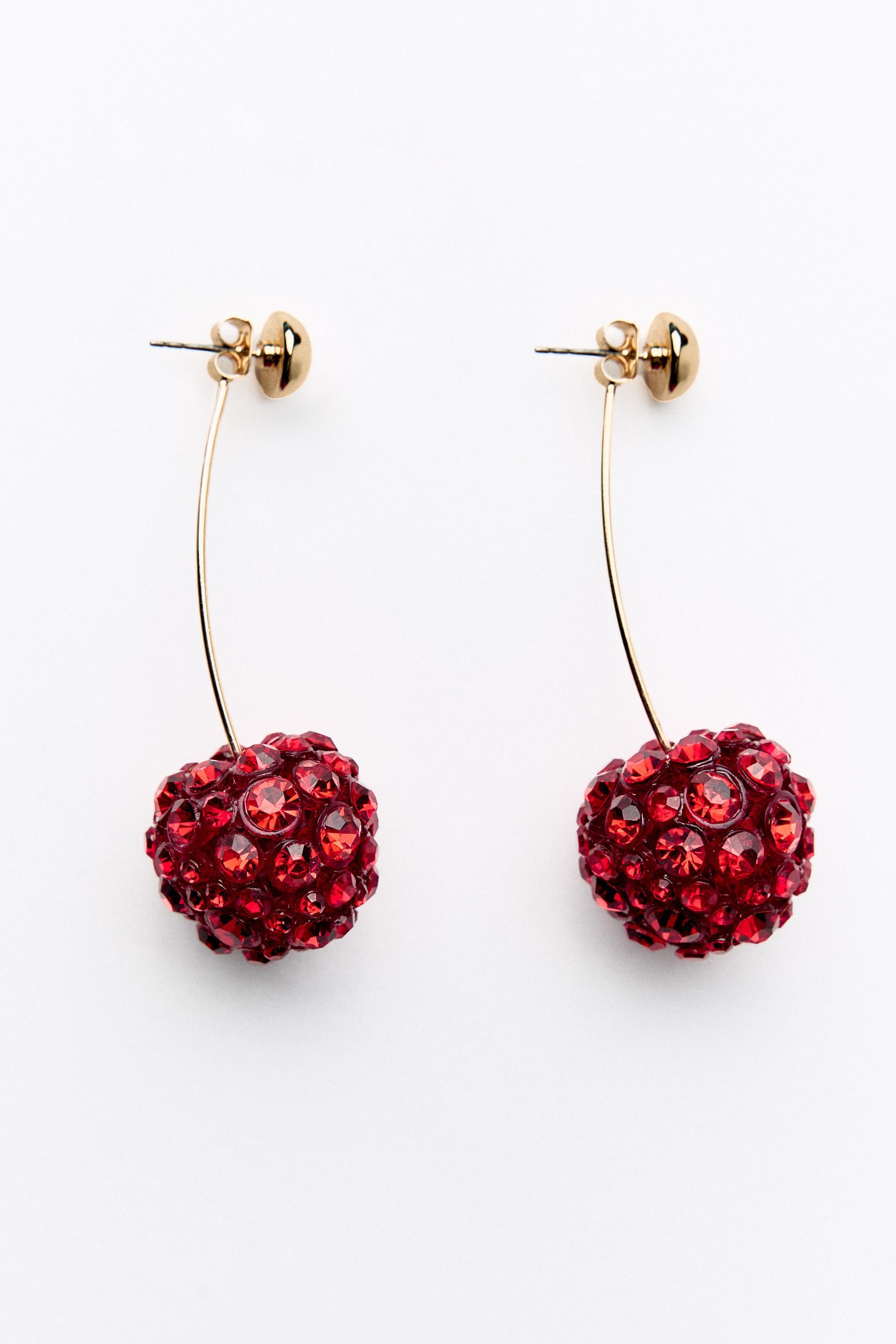 SPARKLY CHERRY EARRINGS Product Image