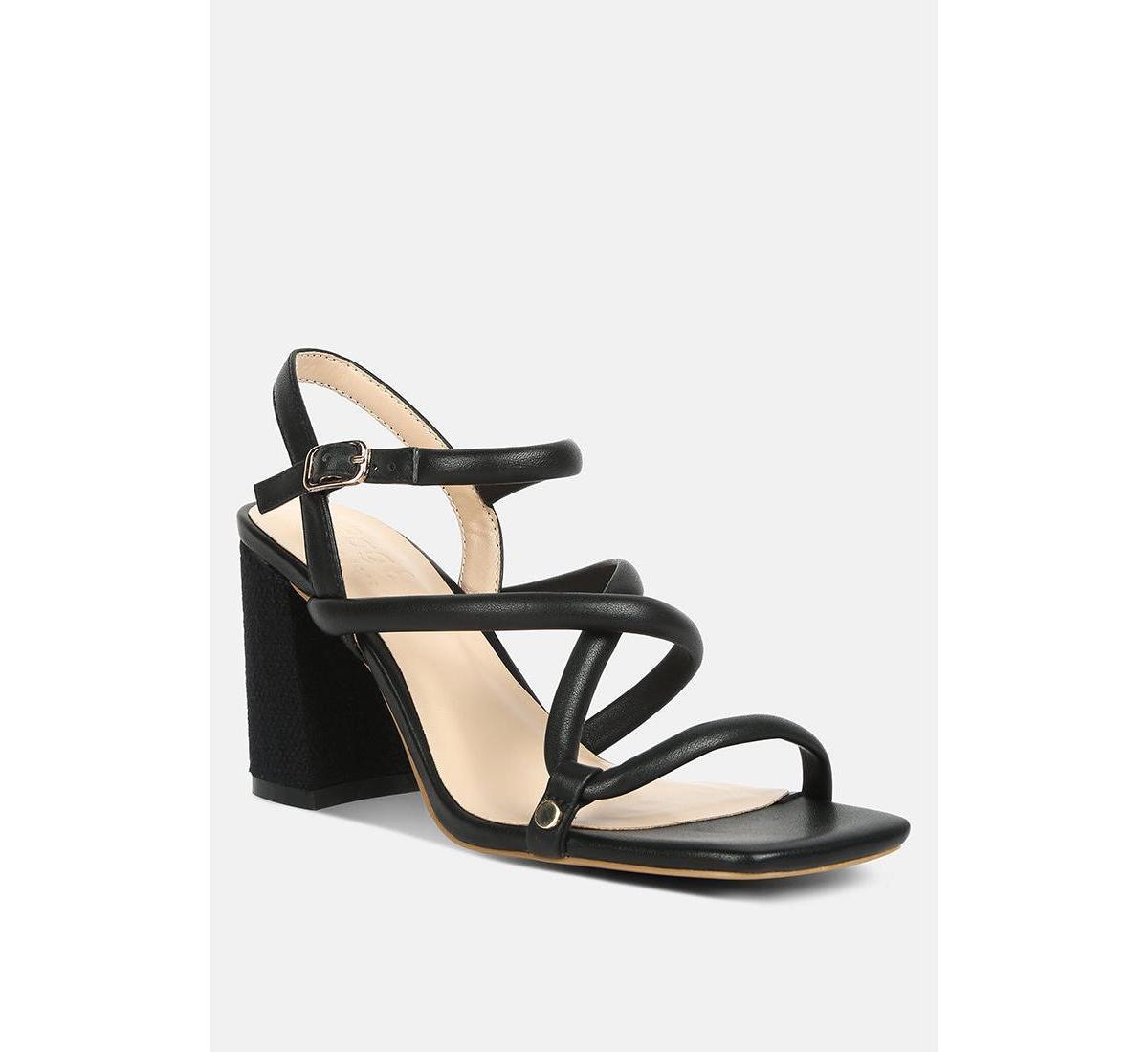 Rag & Co Artha Womens open square toe block heel sandals Product Image