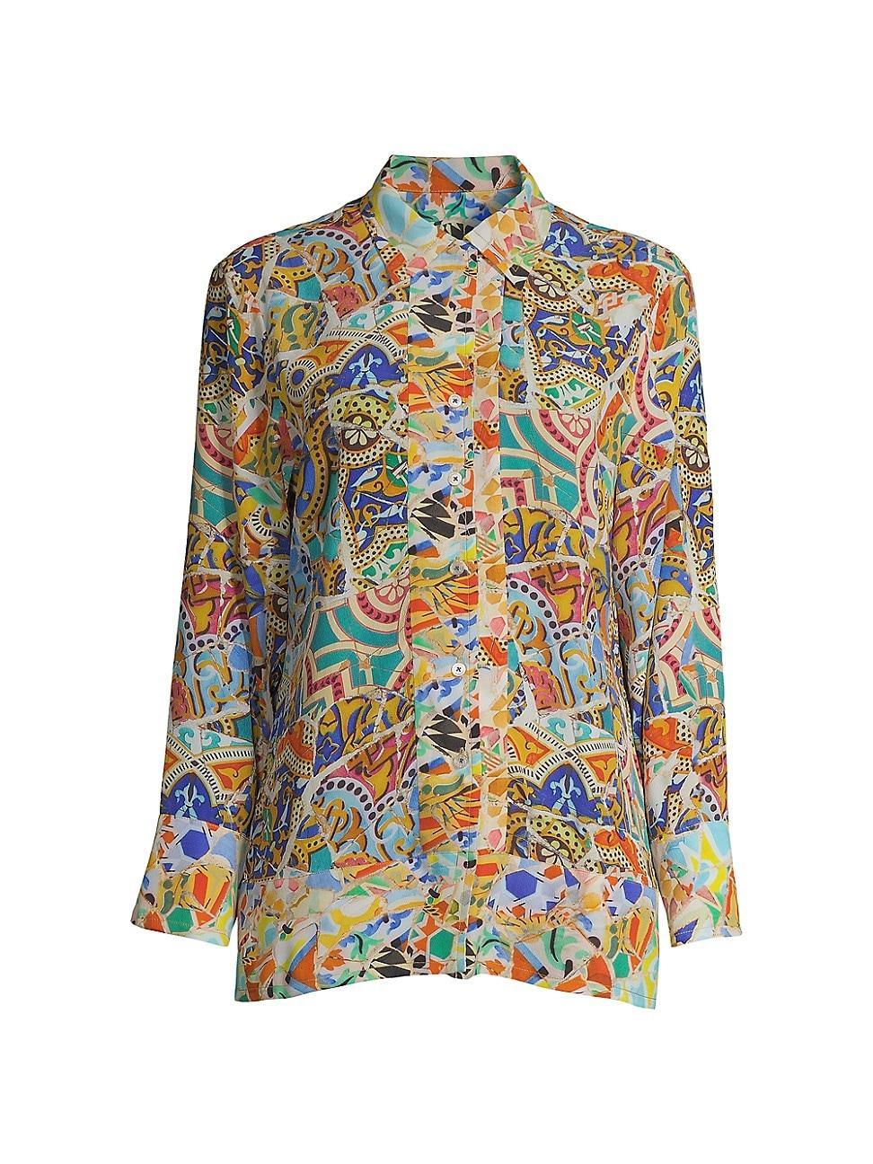 Womens Piper Mosaic Print Shirt Product Image