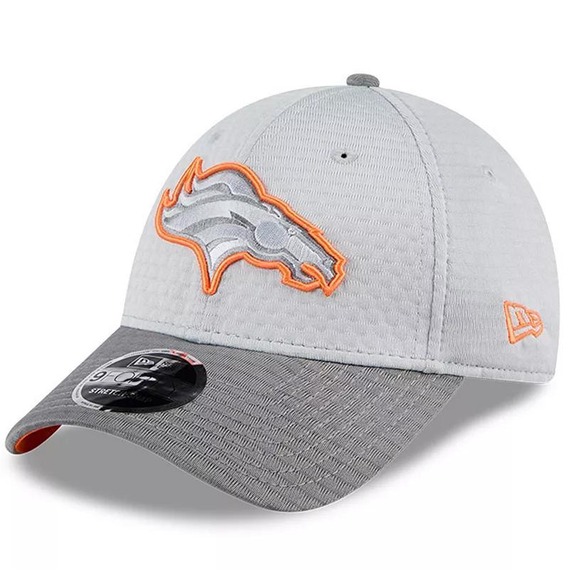 Mens New Era Gray Denver Broncos 2024 NFL Training Camp 9FORTY Adjustable Hat Product Image