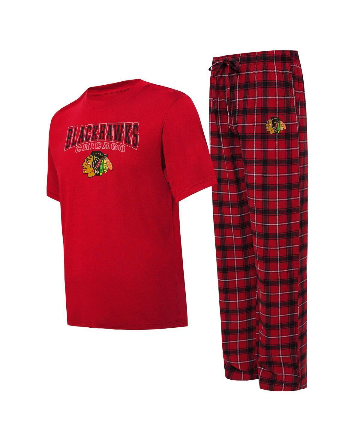 Mens Concepts Sport Red Chicago Blackhawks Arctic T-shirt and Pajama Pants Sleep Set - Red Product Image