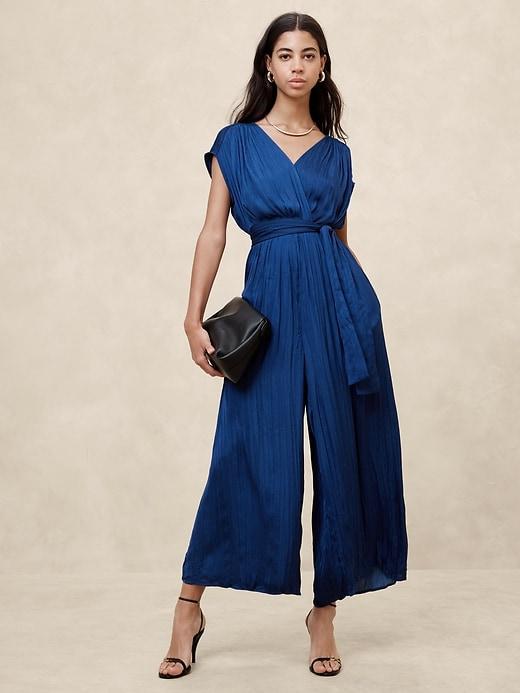 Crystal Pleated Jumpsuit Product Image