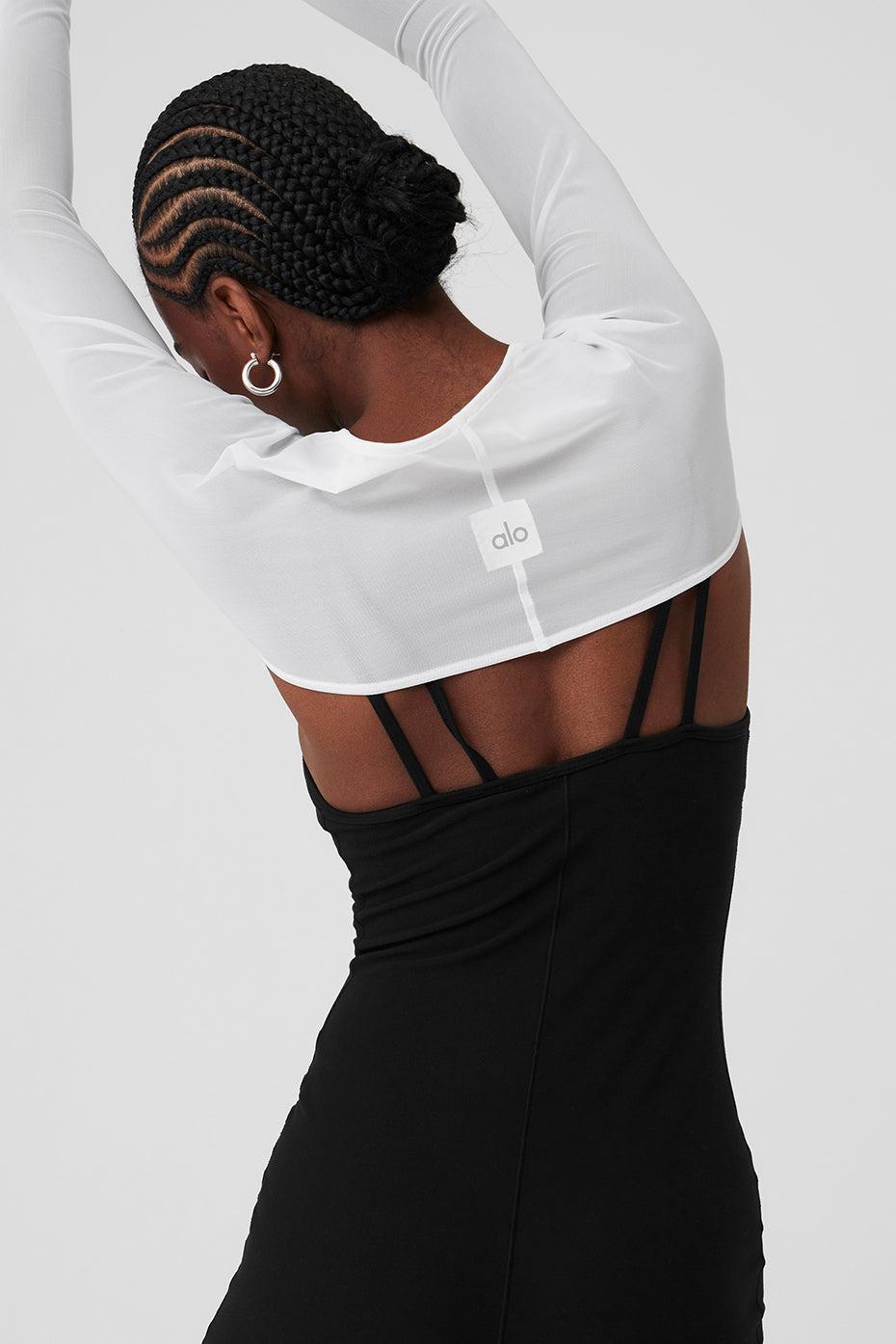 Mesh Heat Wave Shrug - White Female Product Image