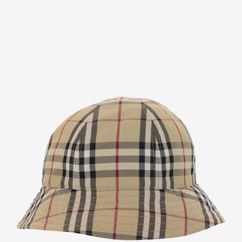 BURBERRY Beige Check Bucket Hat In Red Product Image