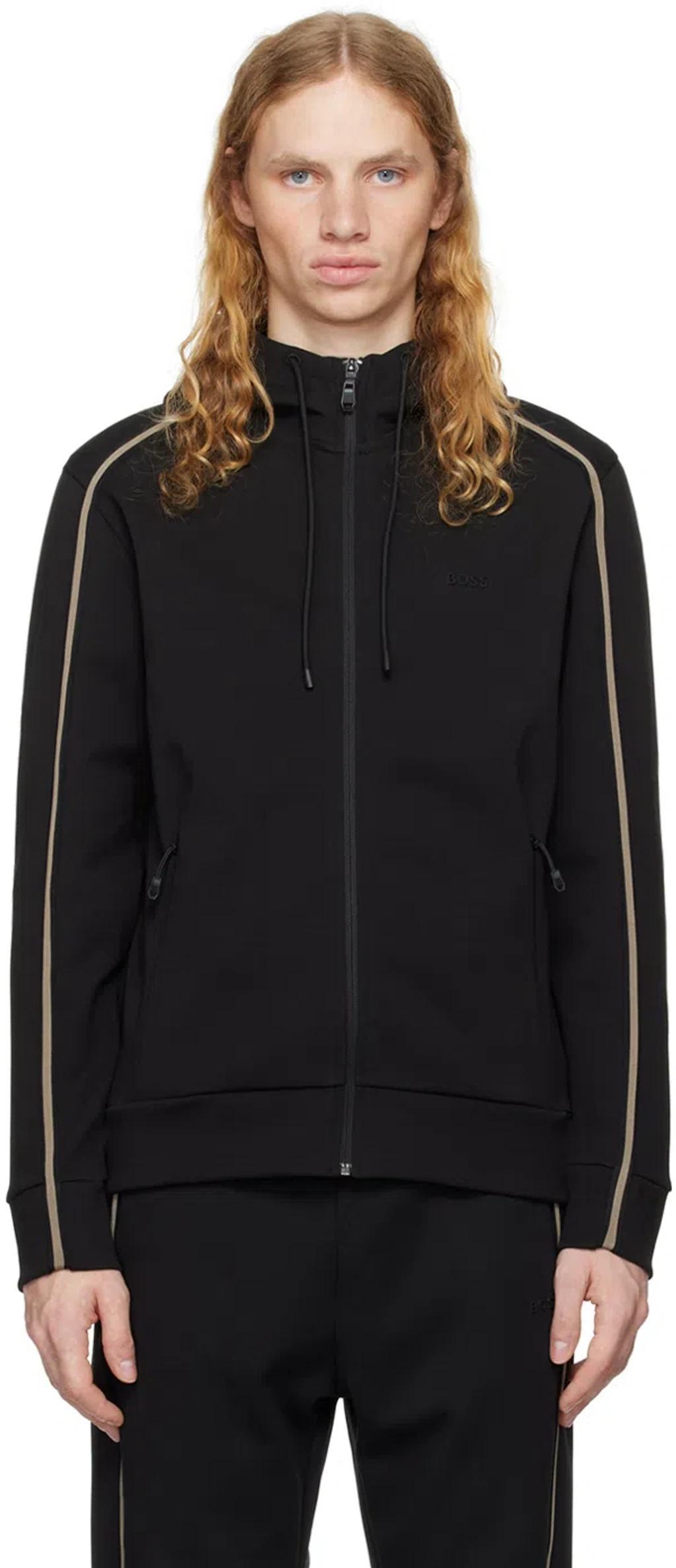 HUGO BOSS Black Logo-embossed Hoodie product image