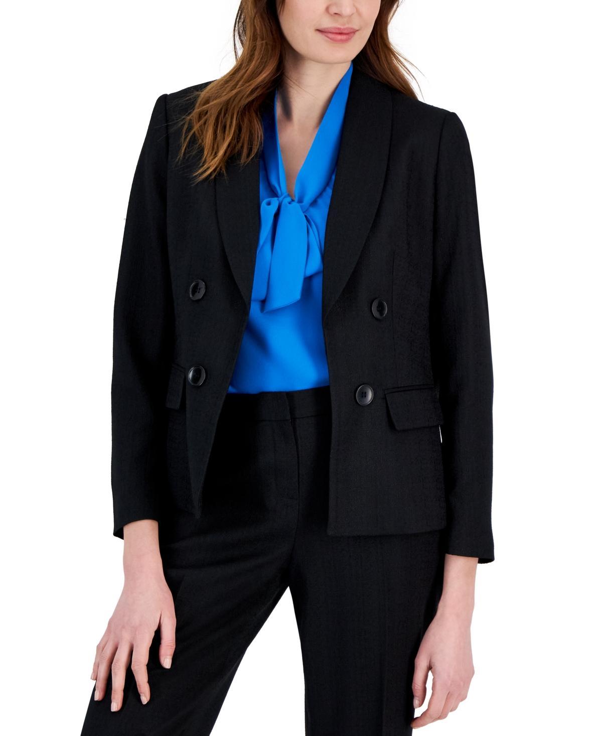 Kasper Womens Tweed Shawl-Collar Blazer Product Image