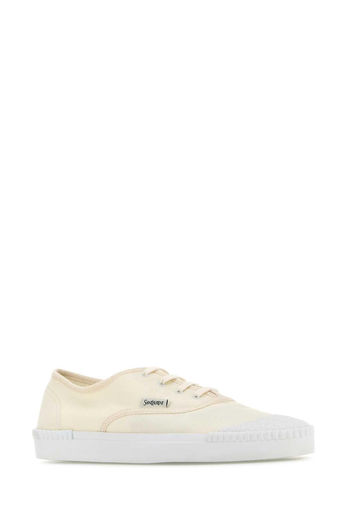 Ivory Canvas Wes Sneakers In White Product Image