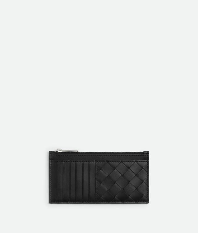 Intrecciato Long Zipped Card Case In Black Product Image