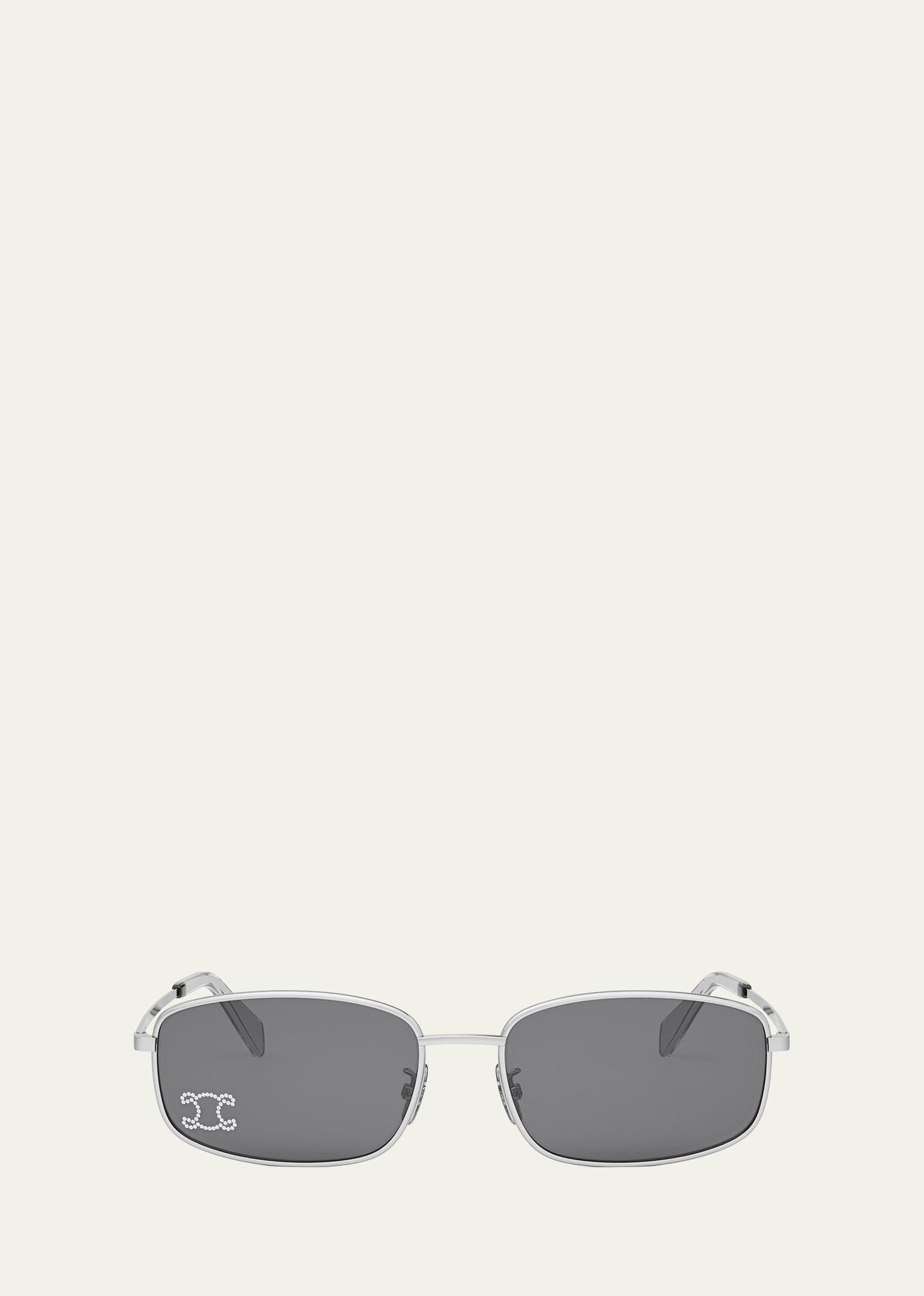 Mens Triomphe Metal Rectangle Sunglasses Product Image