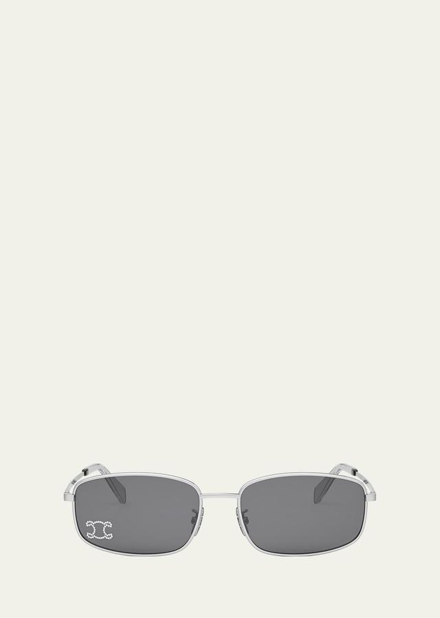 Mens Triomphe Metal Rectangle Sunglasses Product Image