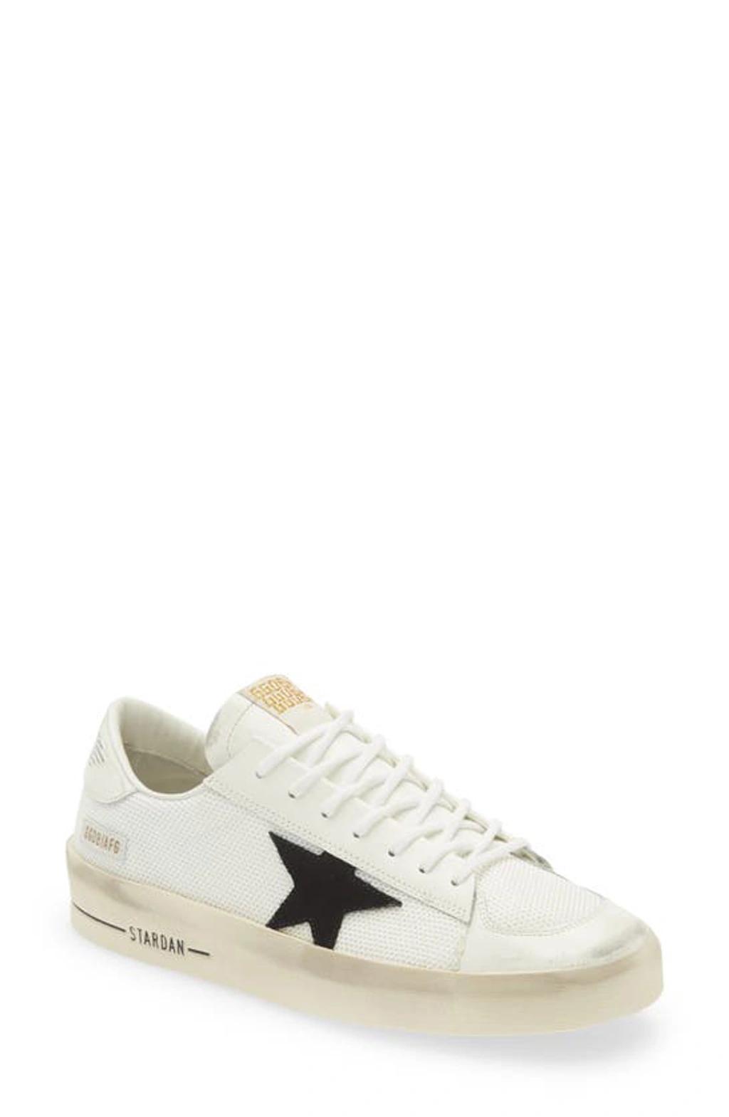 Stardan Mixed Media Sneaker In Bianco Product Image