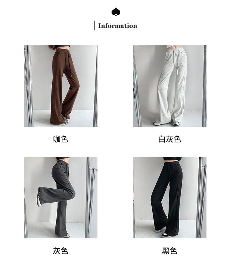 Drawstring-Waist Flared Sweatpants Product Image