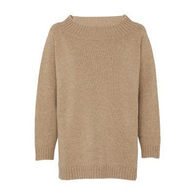 Wool-cashmere Oversized Sweater In Brown Product Image