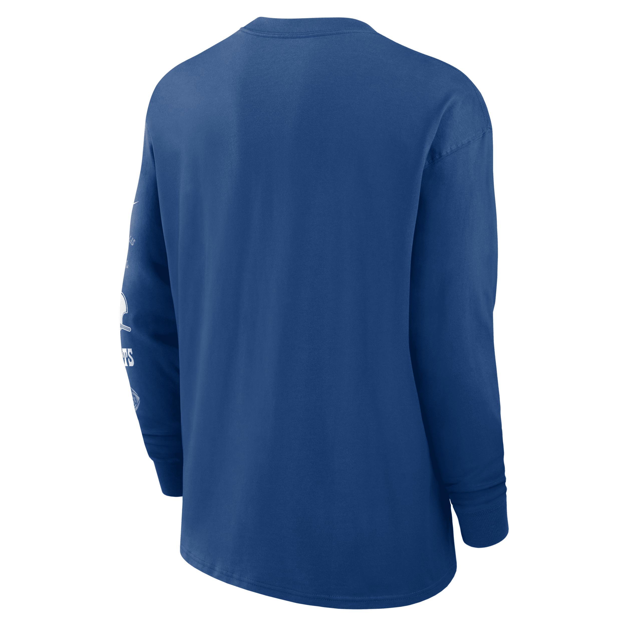 Nike Mens Blue Indianapolis Colts Rewind Heavy Max 90 Pocket Long Sleeve T-Shirt Product Image