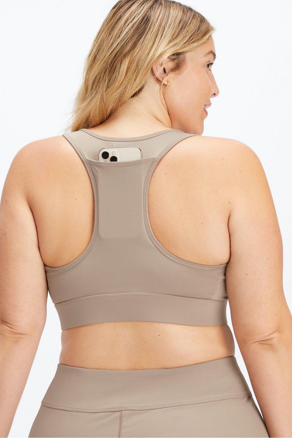 Fabletics Trinity Utility High Impact Sports Bra Womens Smoke Size XS Product Image