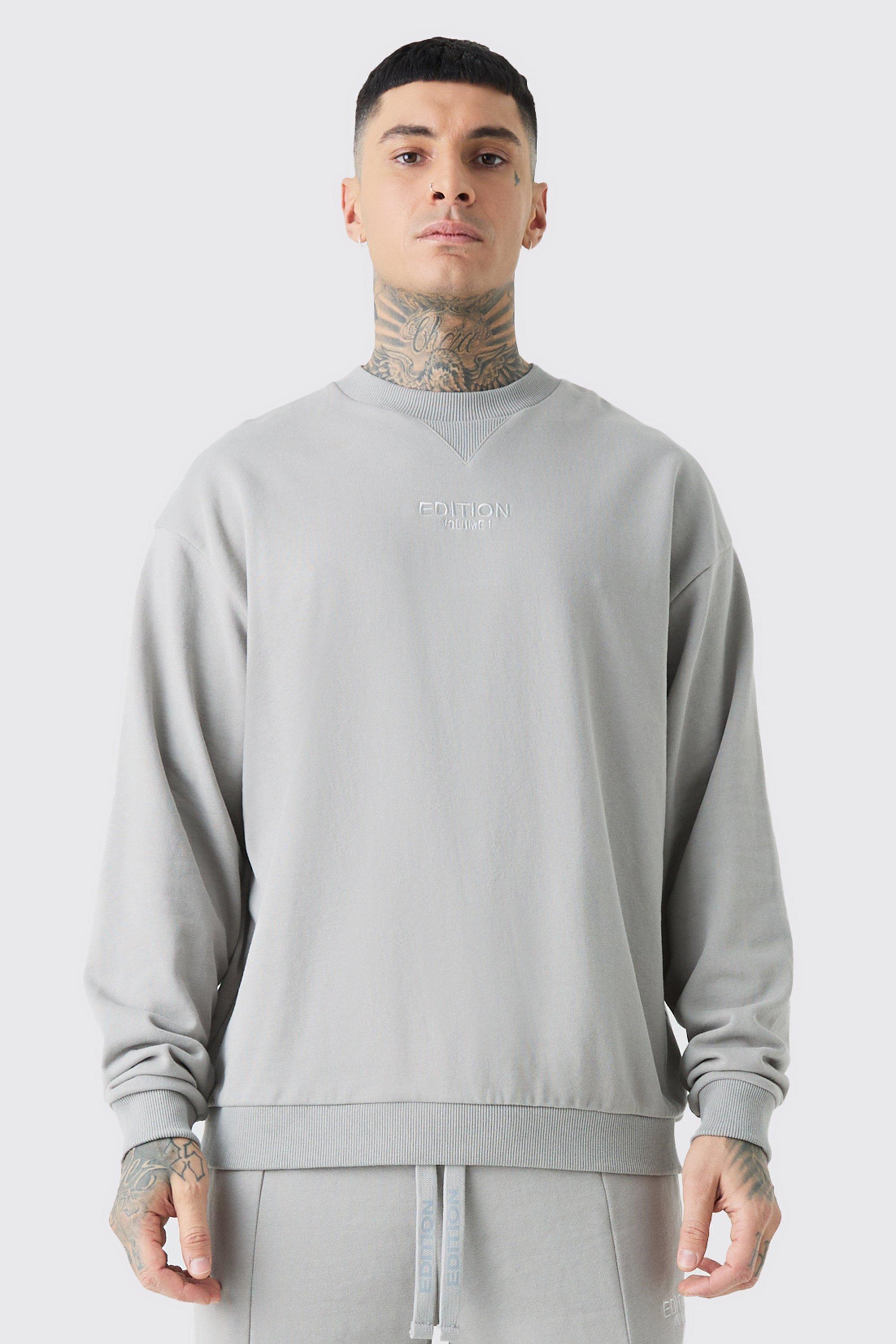 Tall EDITION Oversized Extended Neck Heavyweight Sweatshirt | boohooMAN USA Product Image