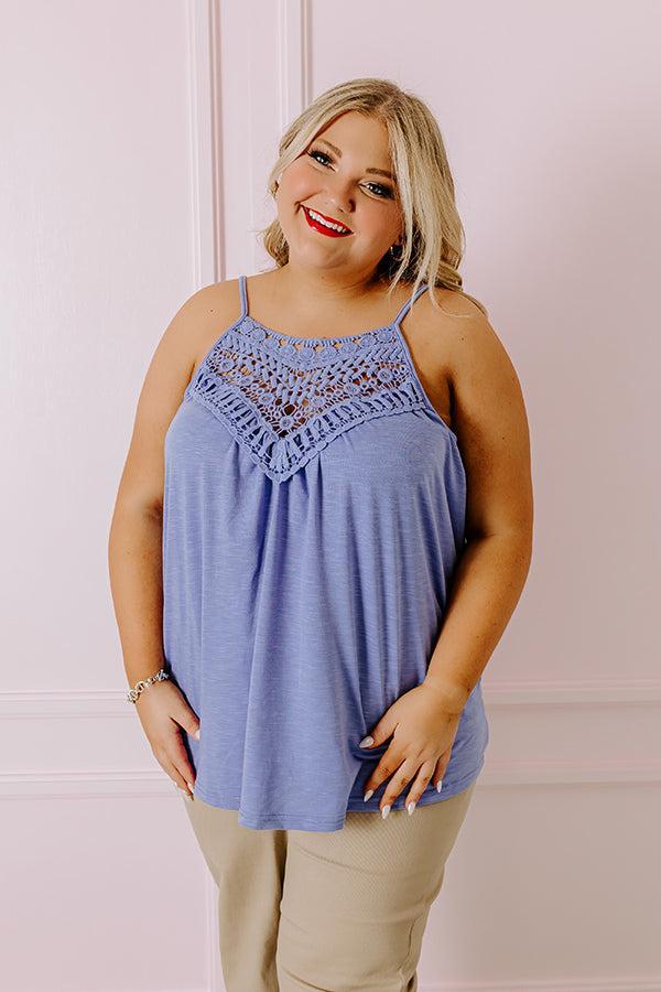 Beachy Bonding Shift Tank In Periwinkle Curves Product Image