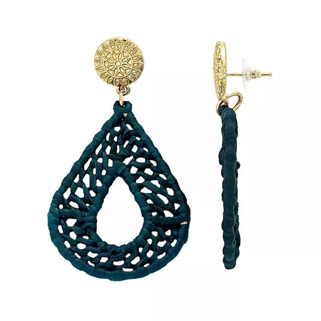 PANNEE BY PANACEA Teardrop Rope Earrings, Womens, Blue Product Image