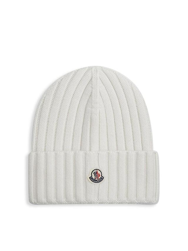 Womens Rib-Knit Virgin Wool Beanie Product Image