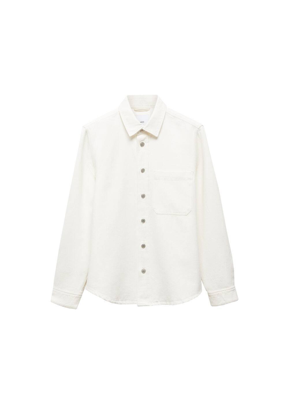 MANGO MAN - Regular-fit overshirt with pocket off whiteMen Product Image