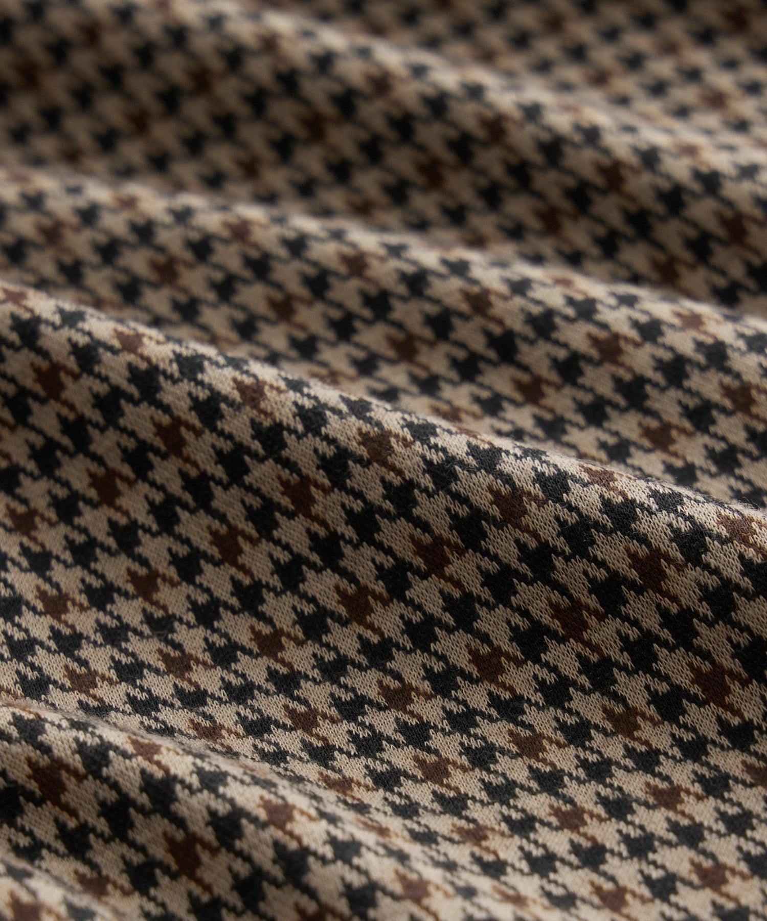 Houndstooth Zip Jacket in Dark Wheat Product Image